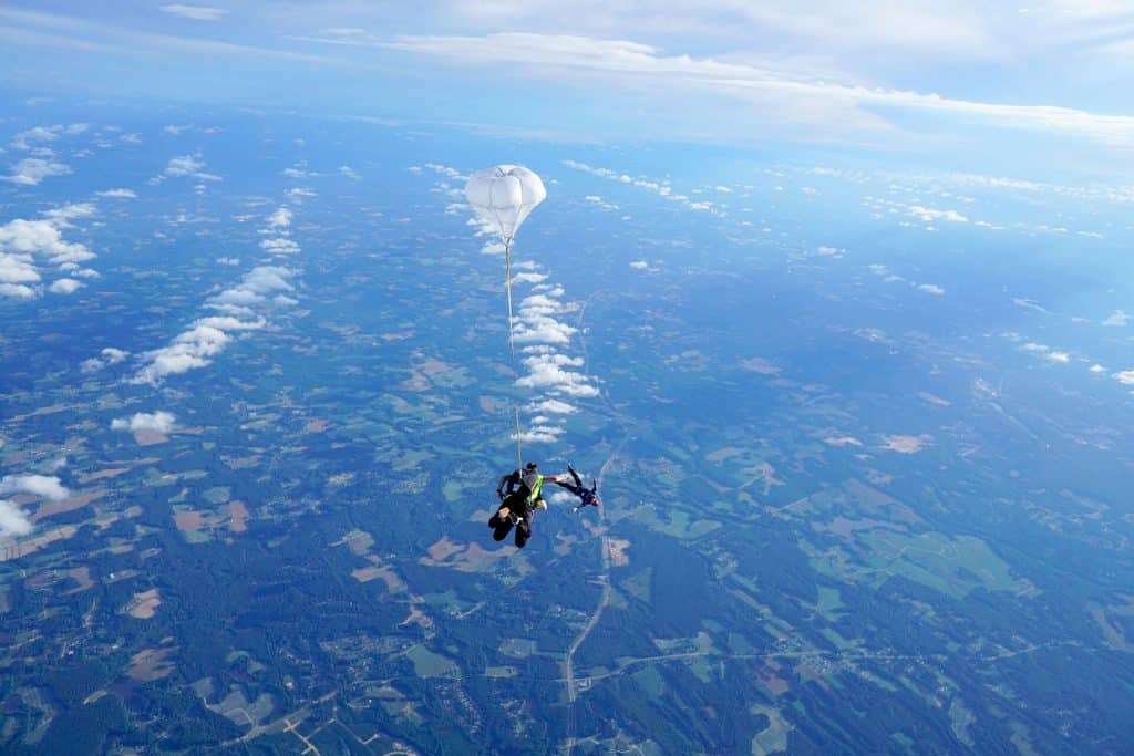 people skydiving in Franklinton, NC